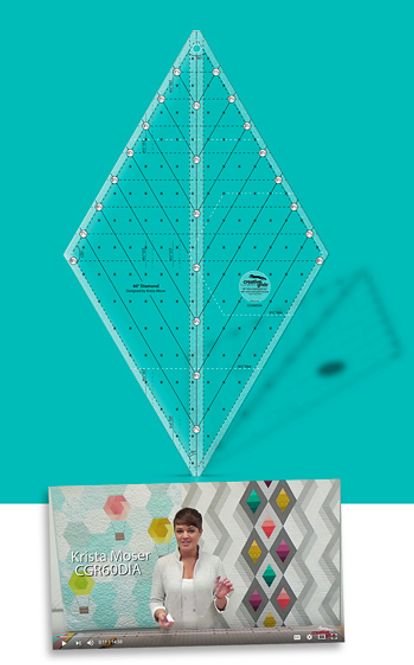 Hovedbilde Krista Moser 60degree diamond linjal (stor)