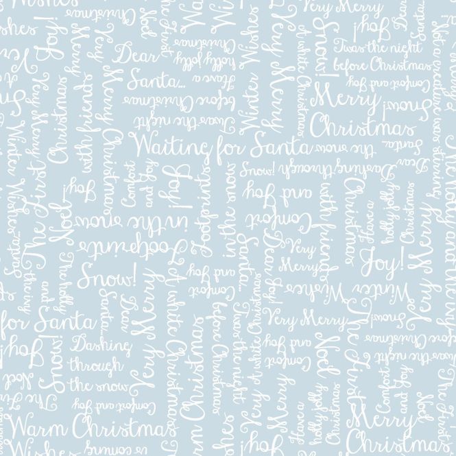 Hovedbilde One snowy day lyseblå med tekst