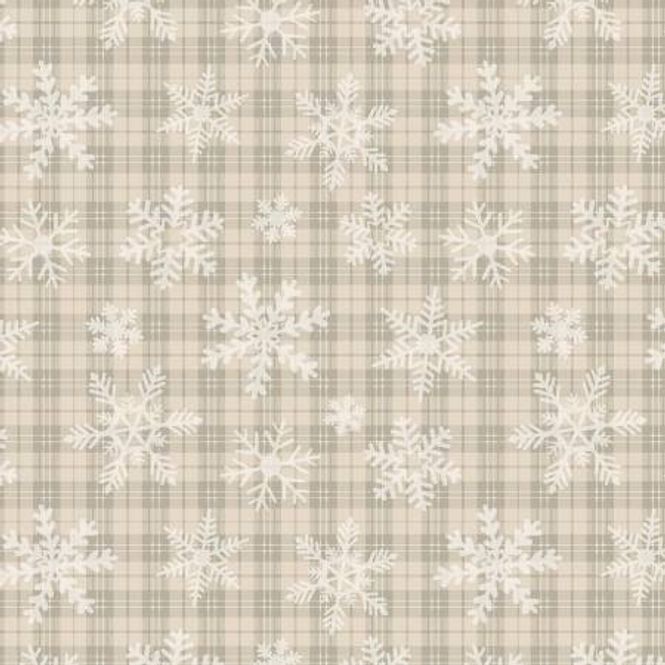 Hovedbilde Beige ruter med snøfnugg